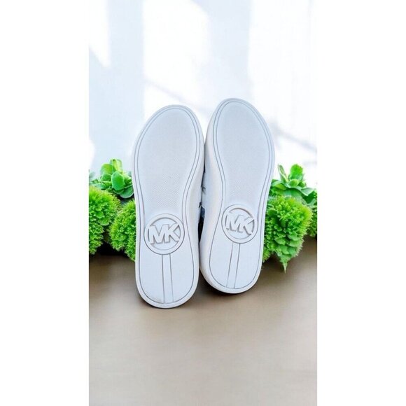 Michael Kors Keaton Logo Denim and Leather Sneaker Size 7 (EUC) - Picture 8 of 11